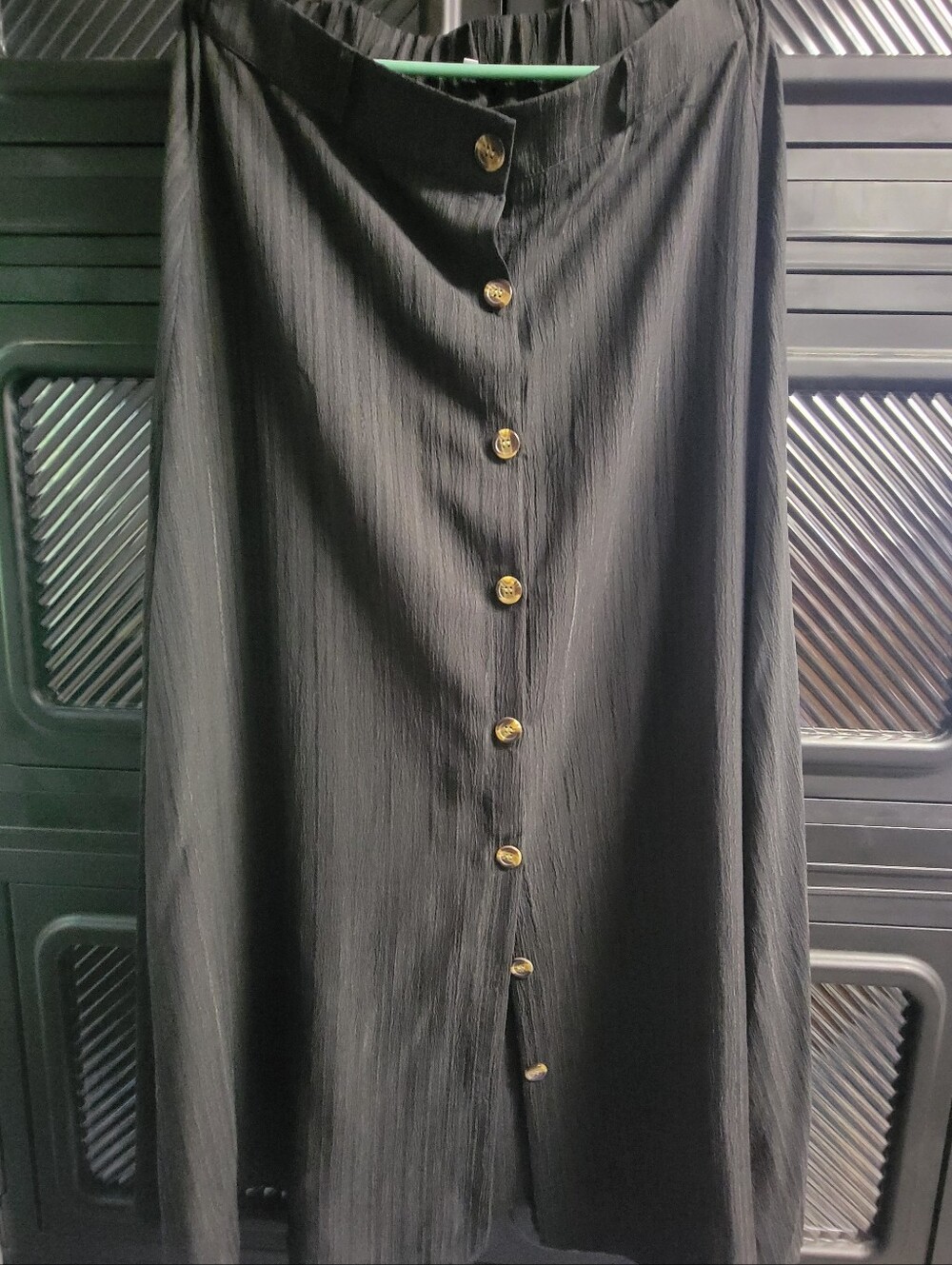 Classic Black Button-Front Women's Skirt